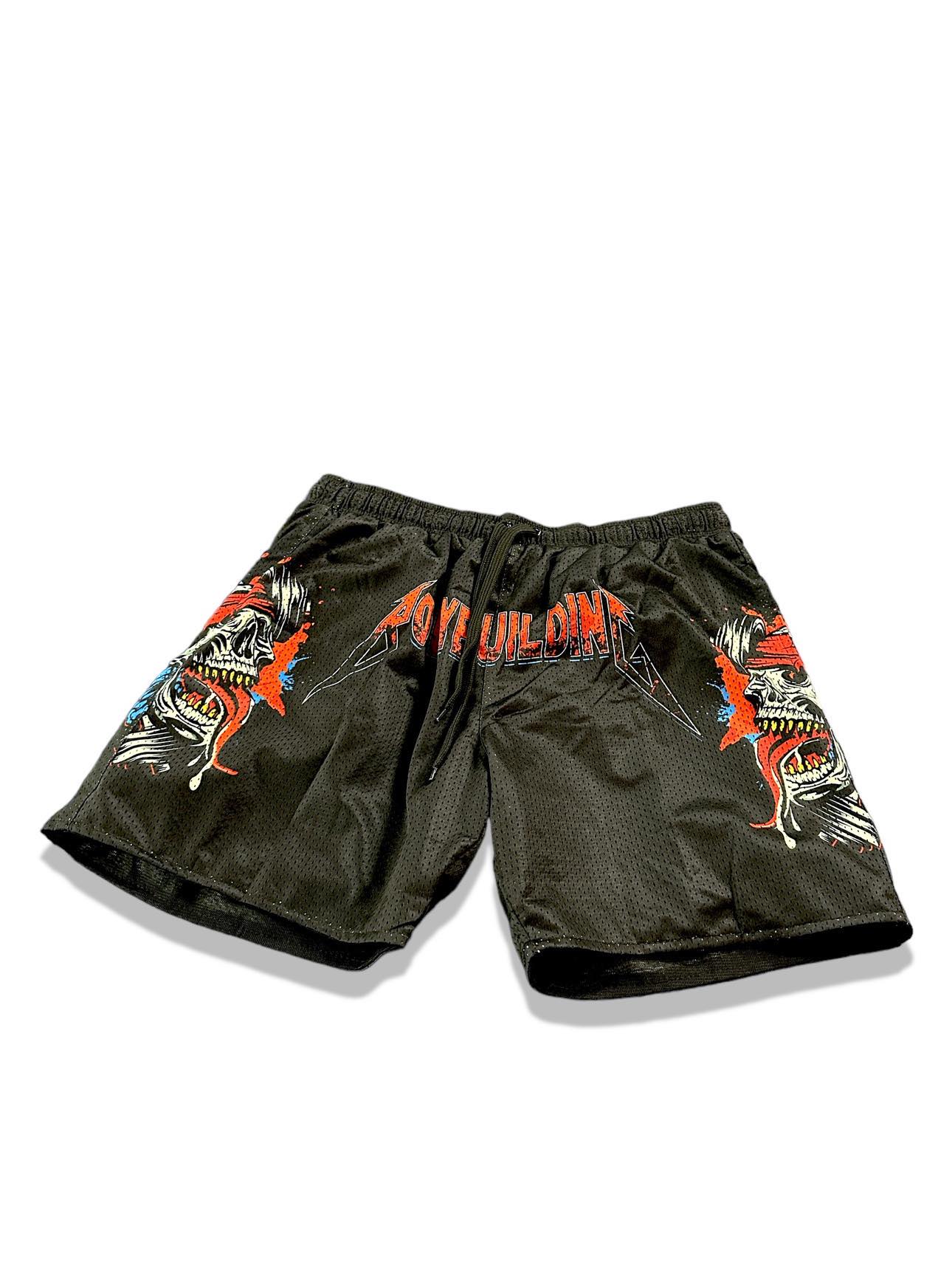 MESH 5" SHORTS - RED METALLICA LOGO