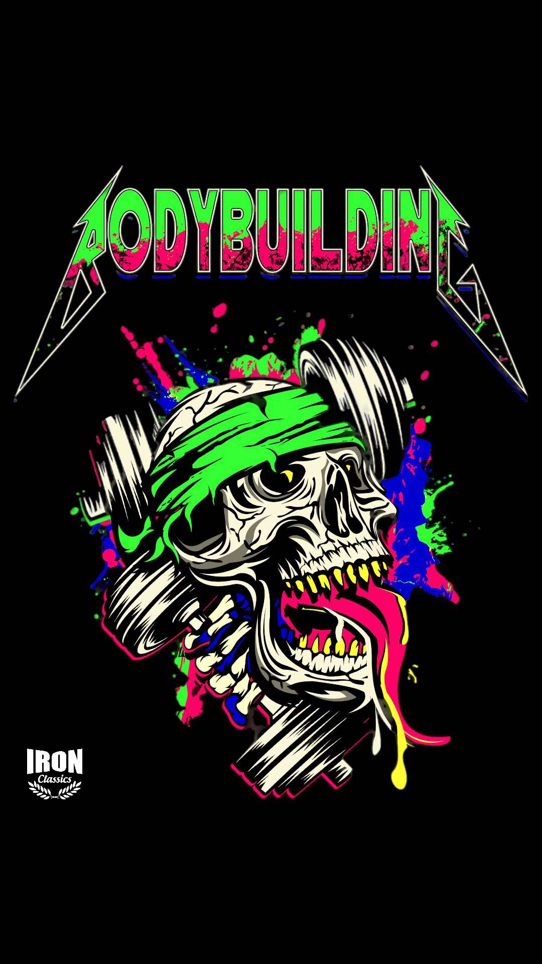 BLACK RELAX FIT TEE - GREEN NEON METALLICA LOCO