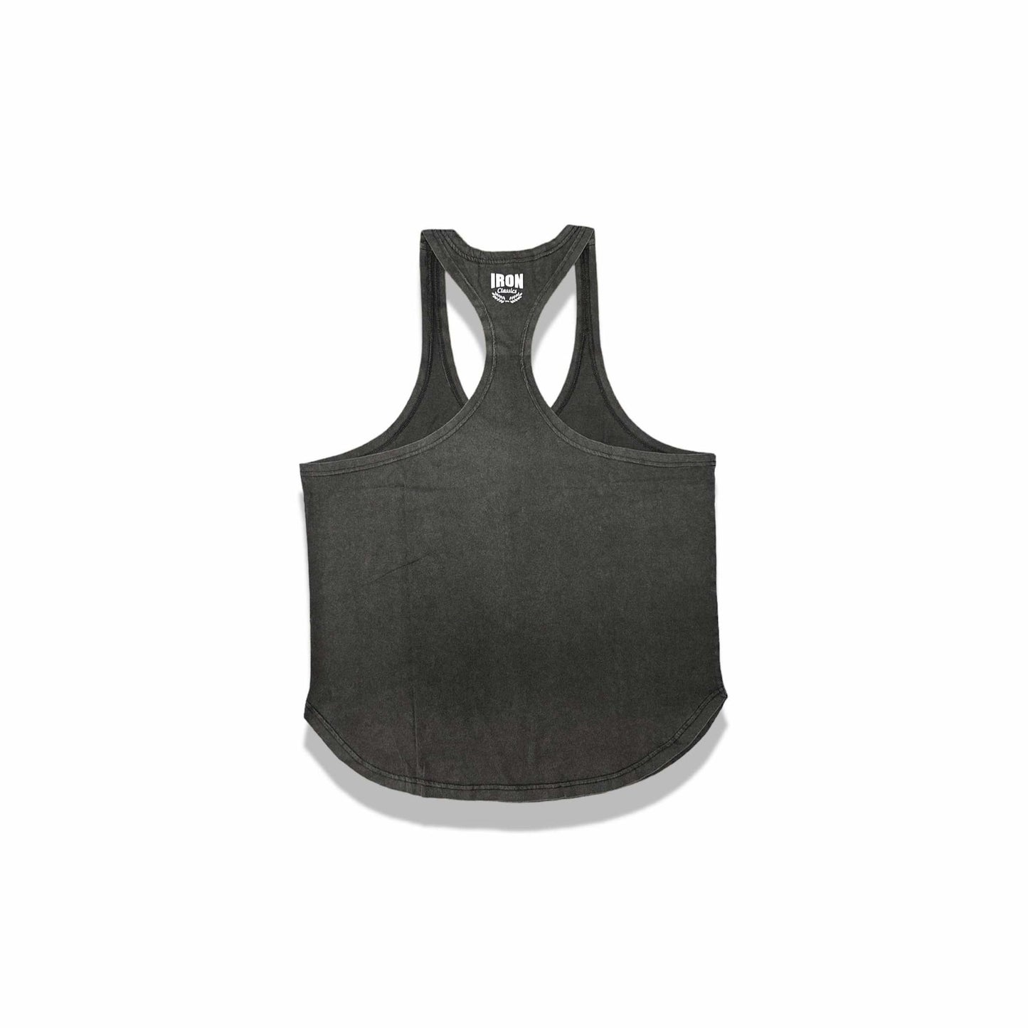 GREY ACID WASH TANK TOP - BROWN METALLICA LOGO