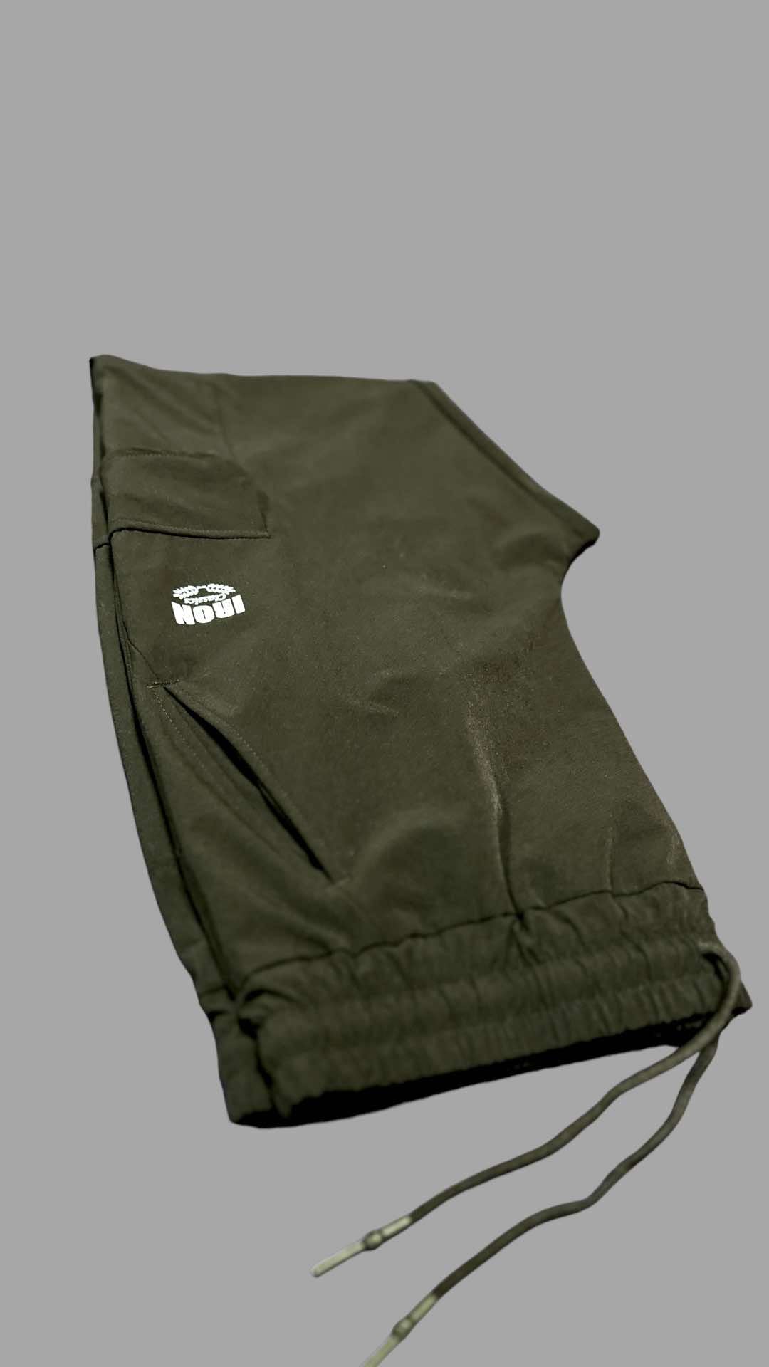 BLACK CARGO JOGGERS - BLACK COLOR