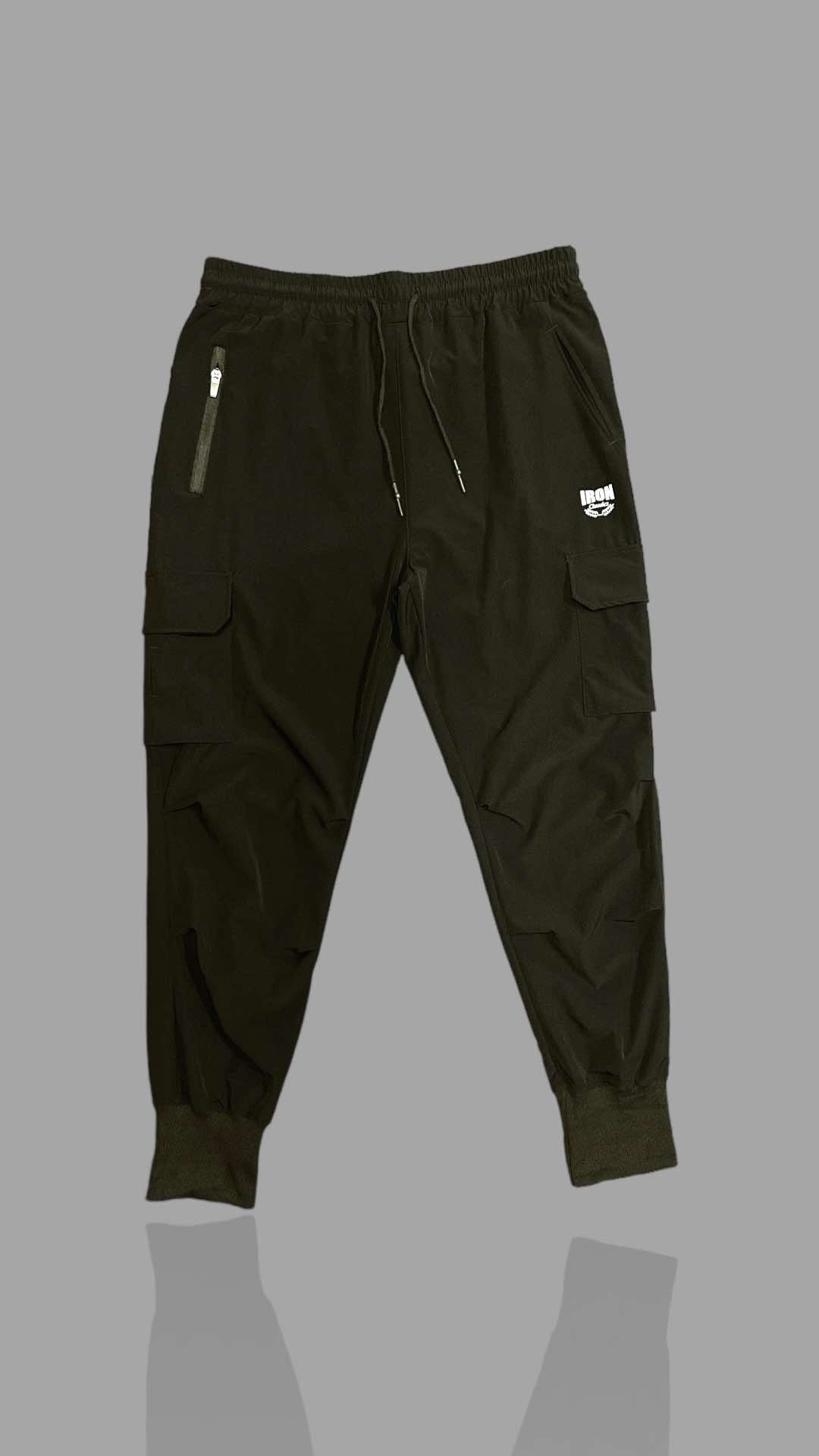 BLACK CARGO JOGGERS - BLACK COLOR