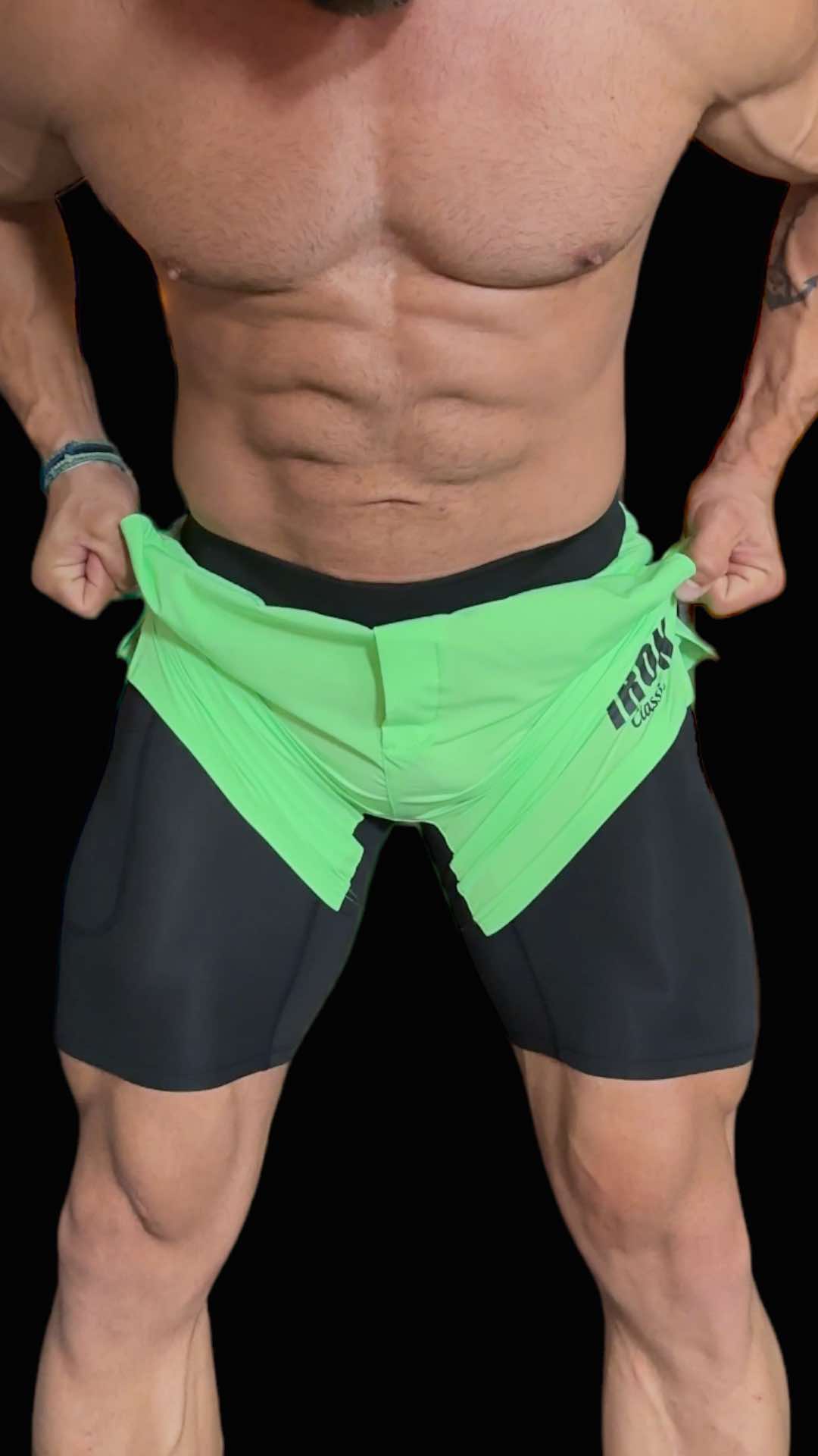 HIGH PERFORMANCE 7" SHORTS - GREEN NEON COLOR