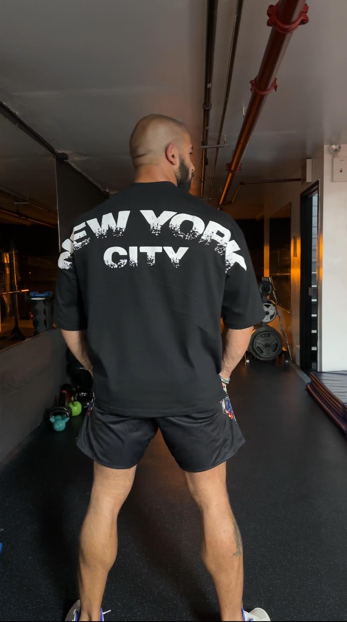 OVERSIZED TEE -NEW YORK LOGO - BLACK COLOR