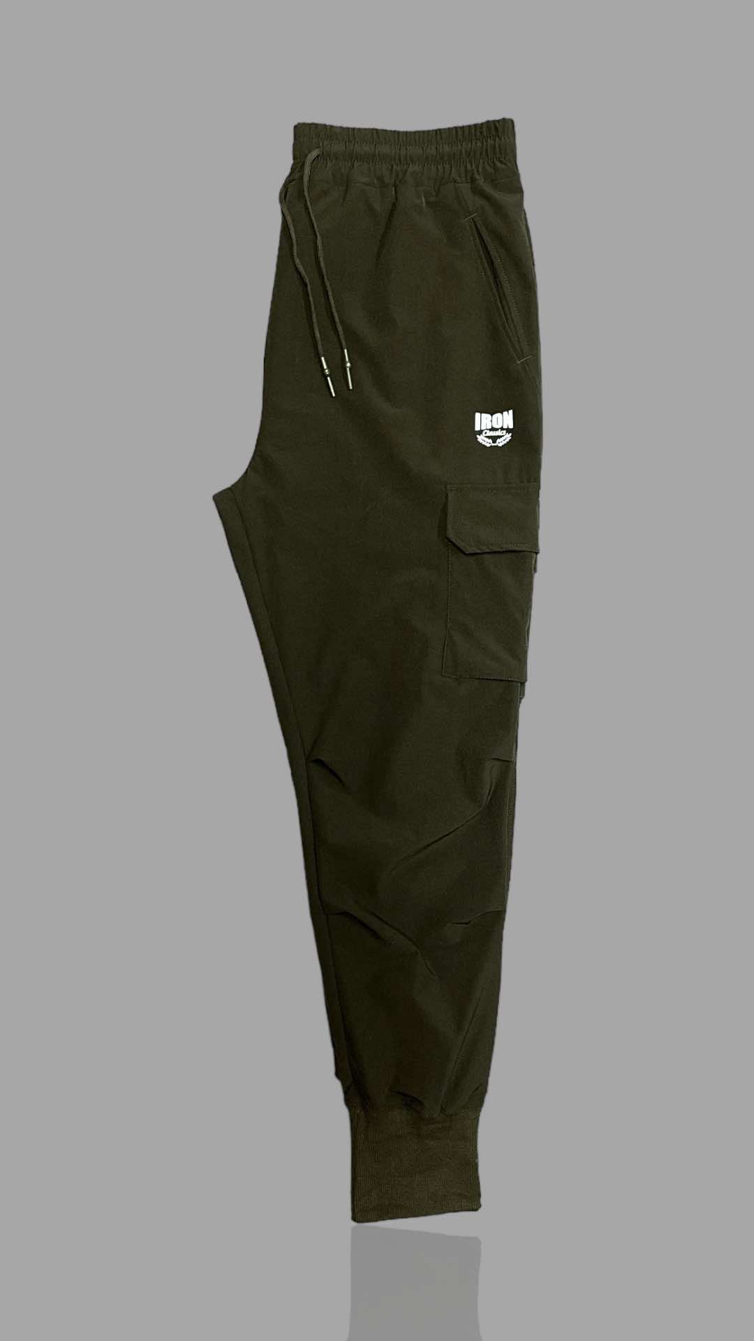 BLACK CARGO JOGGERS - BLACK COLOR