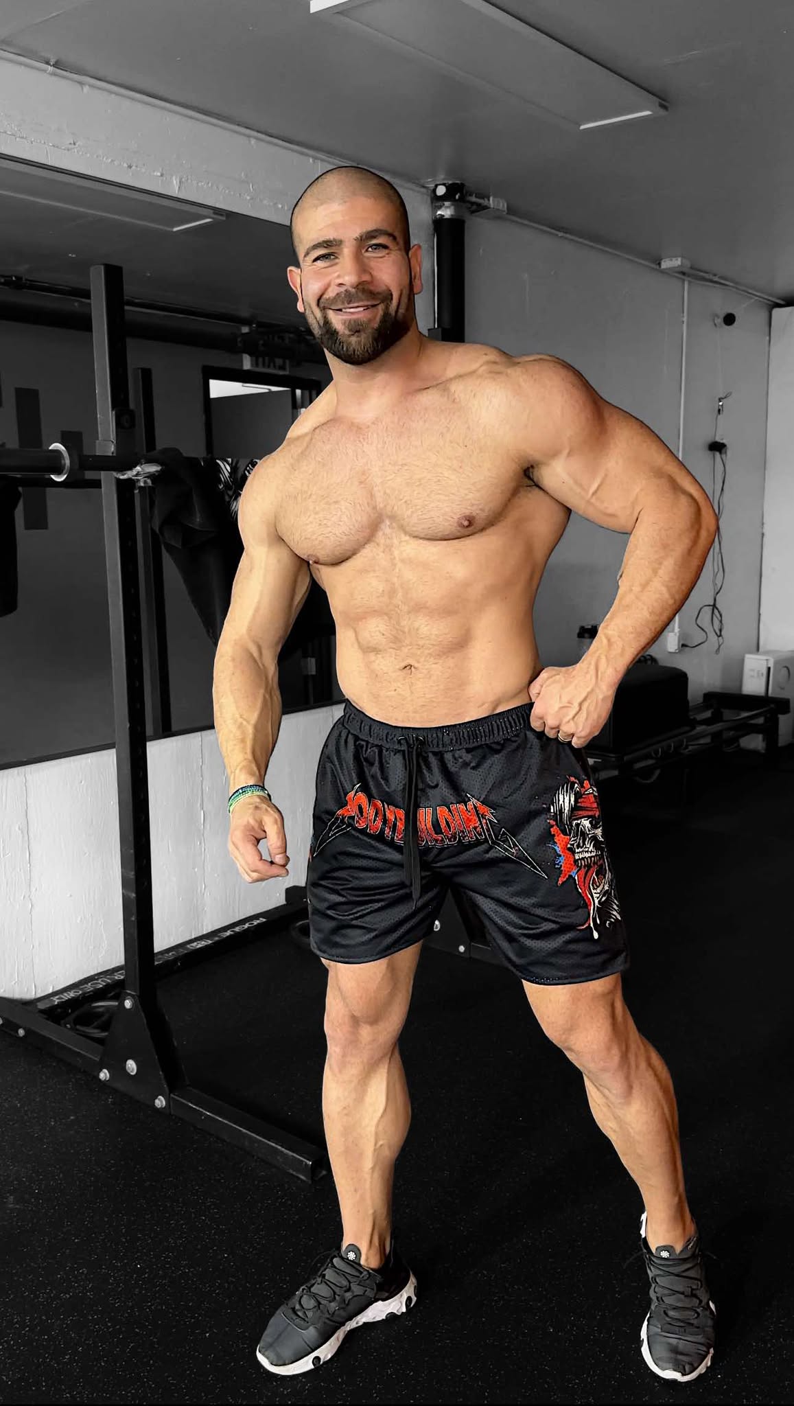 MESH 5" SHORTS - RED METALLICA LOGO