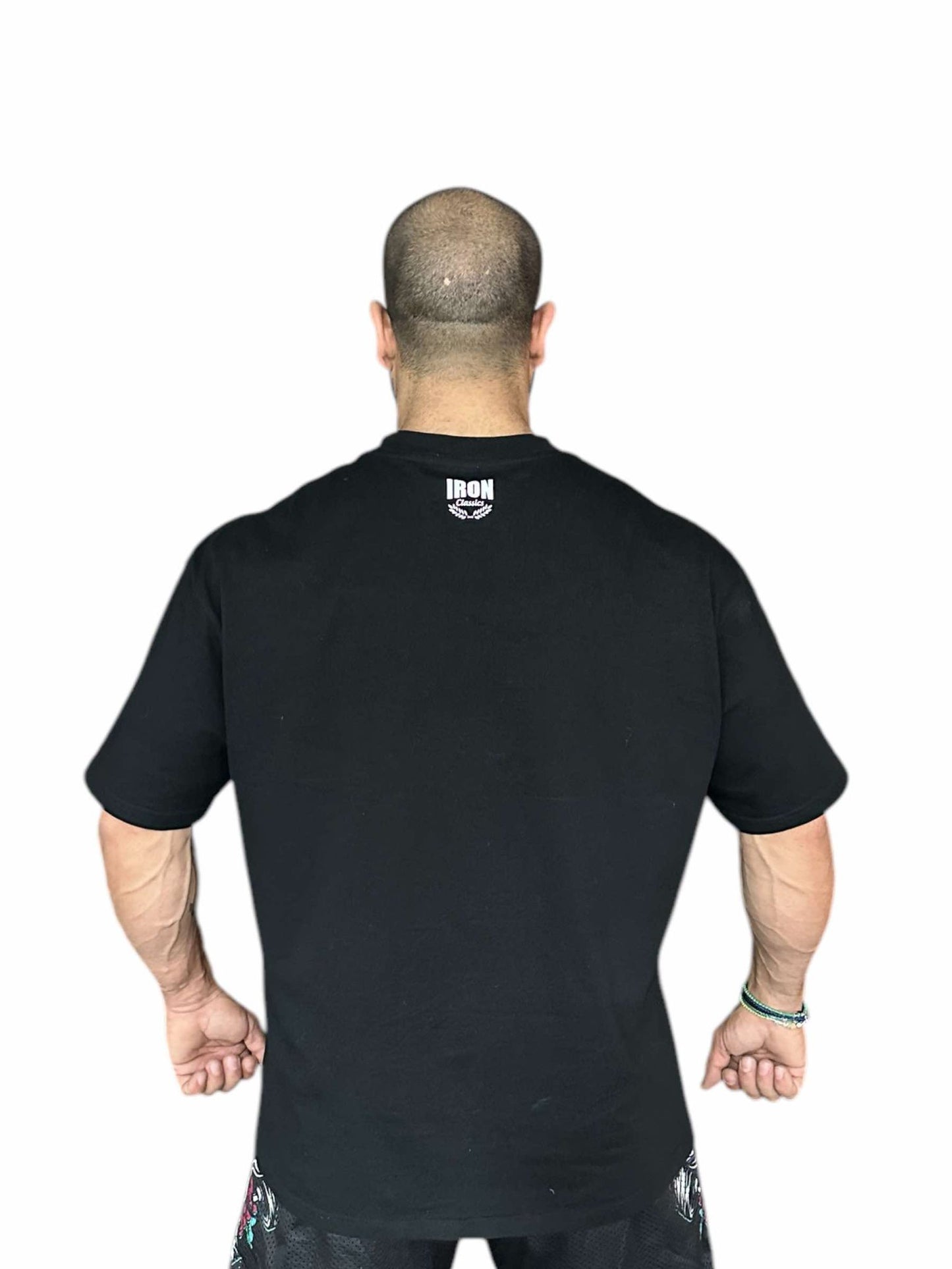 BLACK RELAX FIT TEE -BROWN METALICA LOGO