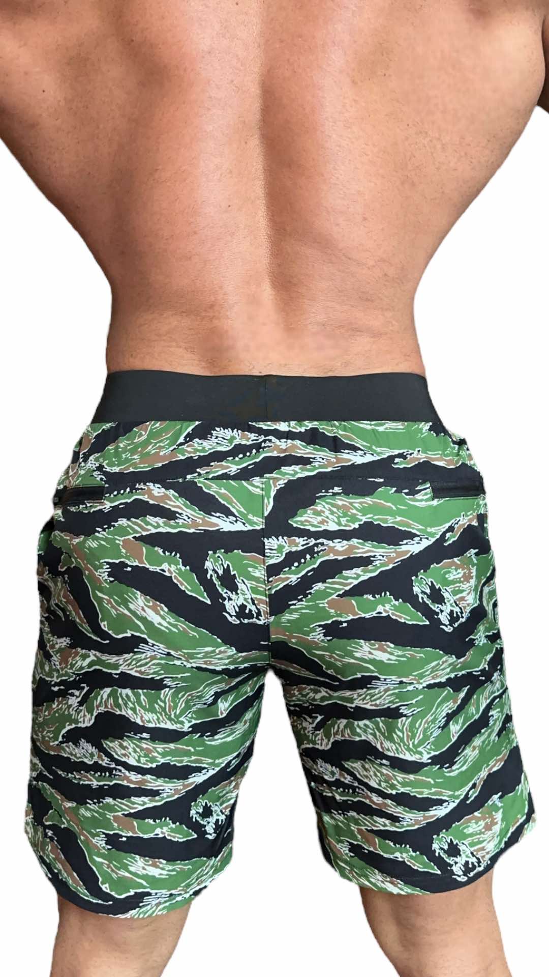 HIGH PERFORMANCE 7" SHORTS - TIGER CAMO COLOR