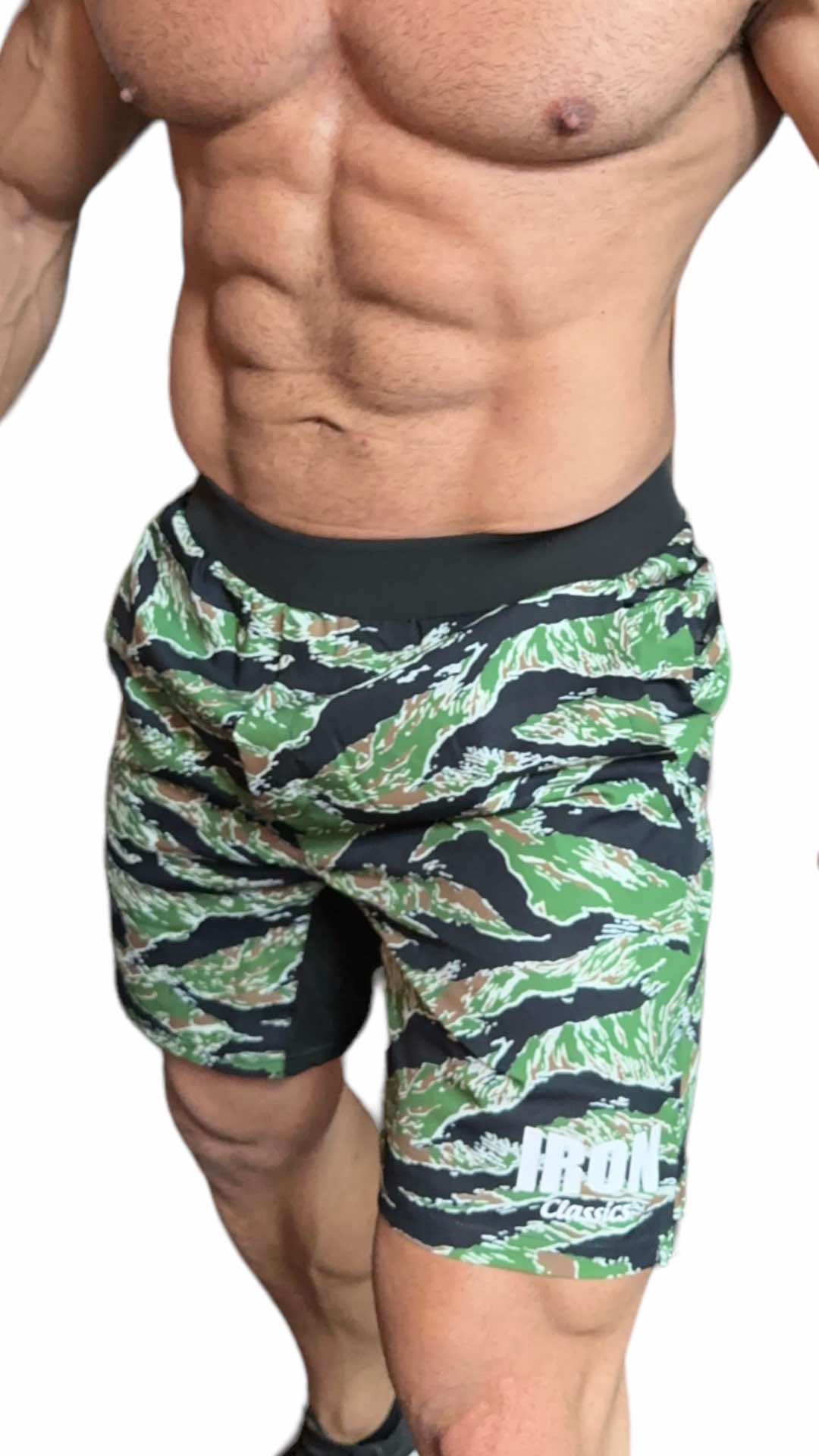 HIGH PERFORMANCE 7" SHORTS - TIGER CAMO COLOR