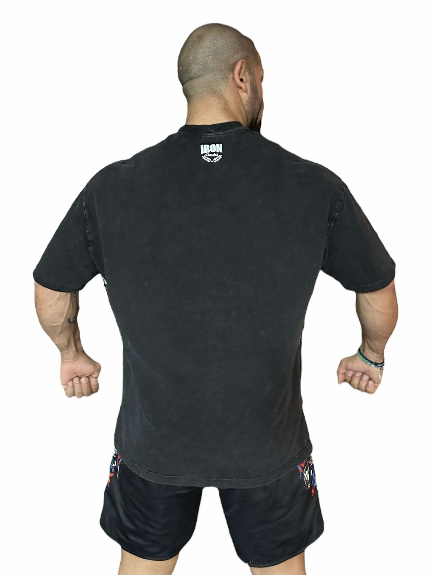 ACID WASH OVERSIZED TEE - ORANGE METALLICA LOGO
